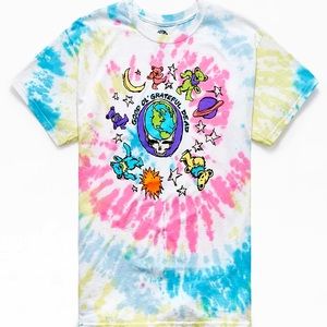 GRATEFUL DEAD TIE DYE VINTAGE 90s STYLE BAND TOUR TEE BEARS RAINBOW MENS NEW